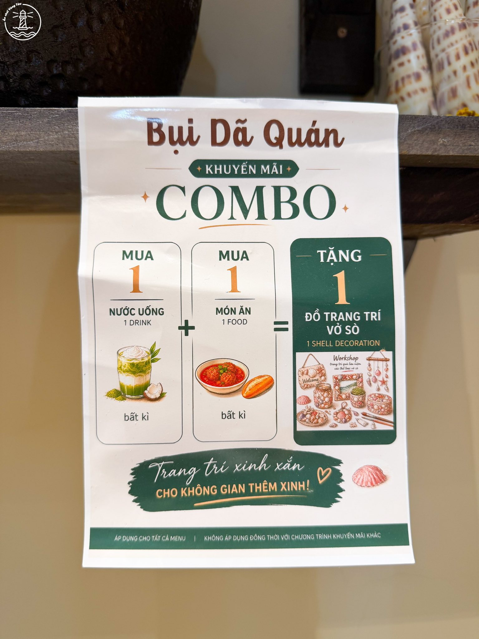 Bụi Dã Quán Vũng Tàu: Cafe Workshop Vỏ Sò Độc Đáo Bãi Sau - hình 10