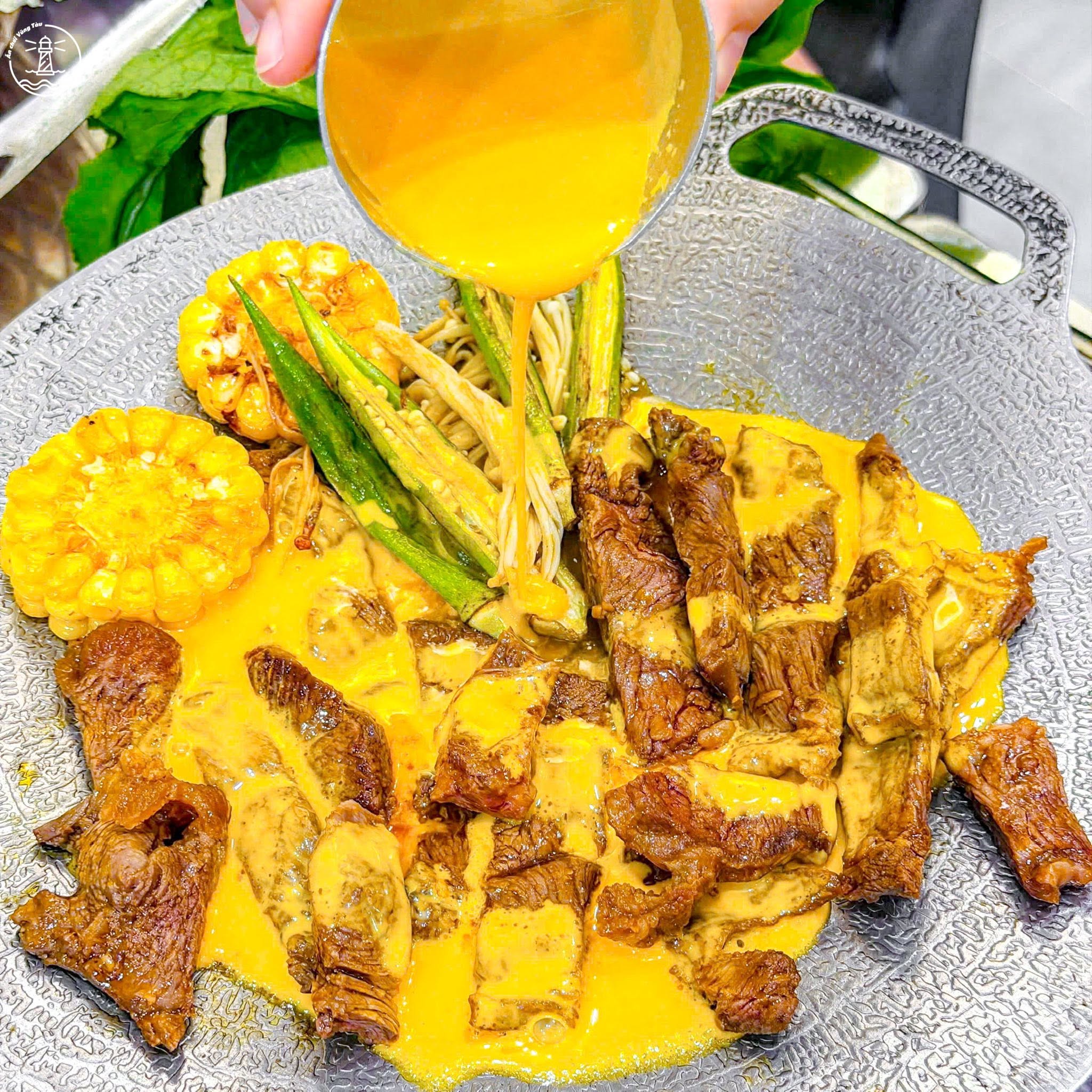 Lẩu bò nồi đất Khô & Bia Vũng Tàu và tảng bò sốt trứng muối - hình 8