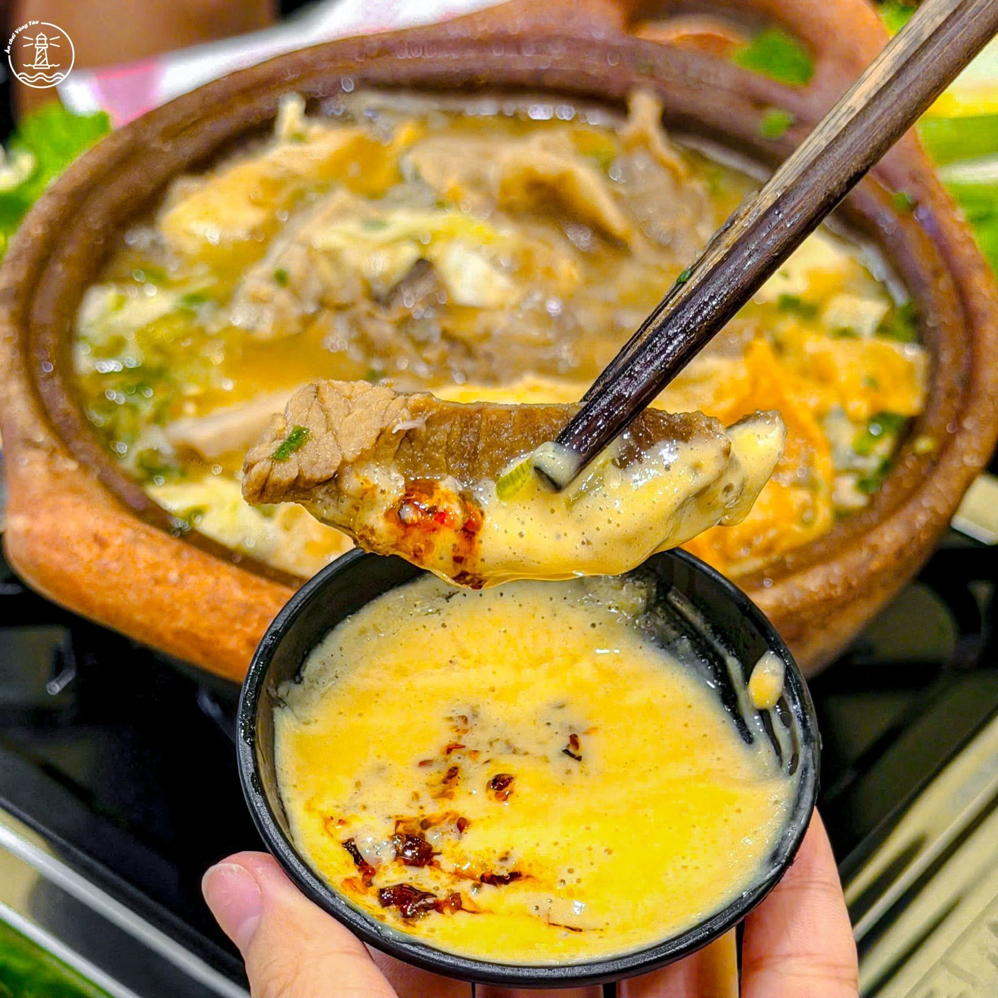 Lẩu bò nồi đất Khô & Bia Vũng Tàu và tảng bò sốt trứng muối - hình 13